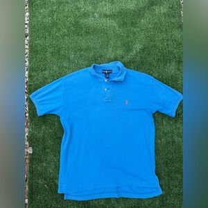 Ralph Lauren Bright Blue Polo Shirt, Size L